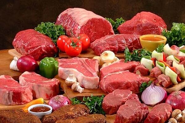 Có nhiều loại thịt được sử dụng trong bữa ăn
